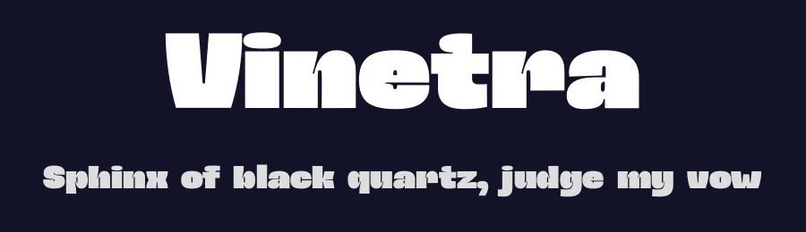 Vinetra by Muhammad Muammar, Ridwan Fadillah — Sans Serif Font — thumbnail 2