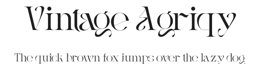 Vintage Agriqy by Sigit Dwipa Raharjo — Display Font