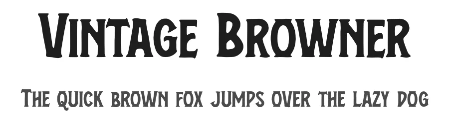 Vintage Browner by Ahmad Ramzi Fahruddin — Display Font
