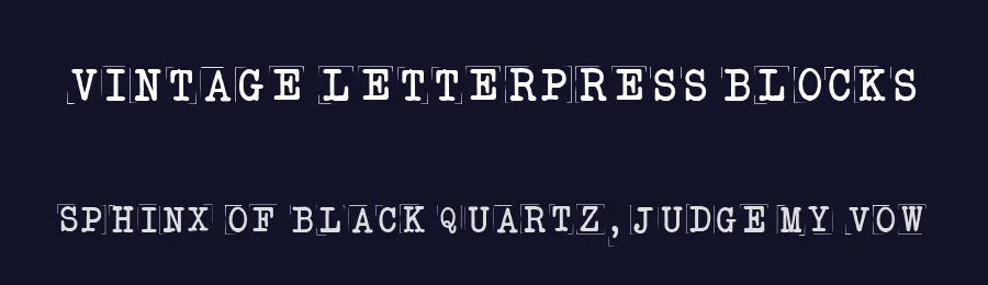 Vintage Letterpress Blocks — Display Font — thumbnail 2
