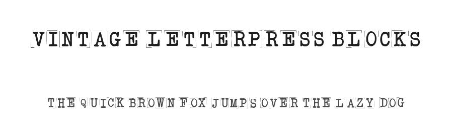 Vintage Letterpress Blocks — Display Font