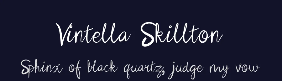 Vintella Skillton — Script Handwritten Font — thumbnail 2