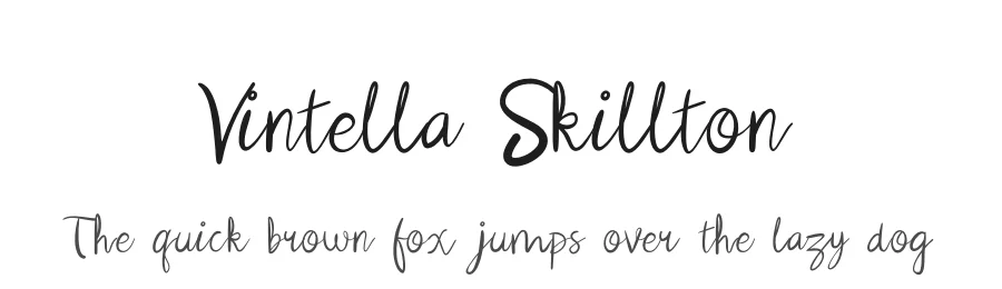 Vintella Skillton — Script Handwritten Font