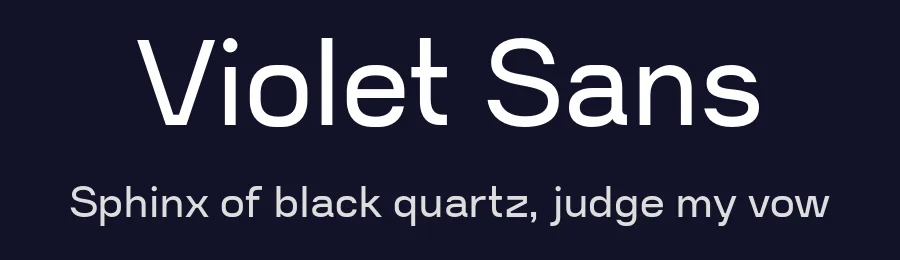 Violet Sans by Calvin Waterman — Sans Serif Font — thumbnail 2