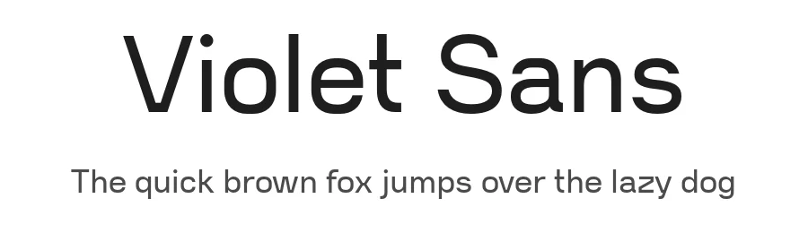 Violet Sans by Calvin Waterman — Sans Serif Font