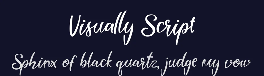 Visually Script by kestrel_r.a.nagoisme — Script Handwritten Font — thumbnail 2