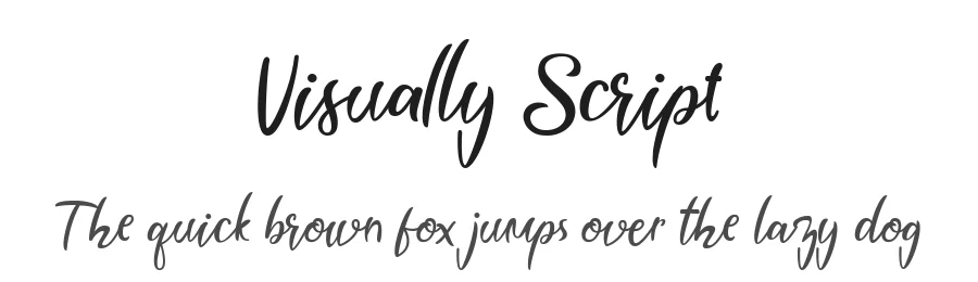 Visually Script by kestrel_r.a.nagoisme — Script Handwritten Font