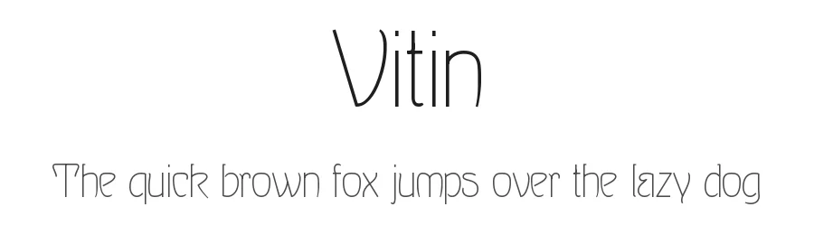 Vitin — Sans Serif Font