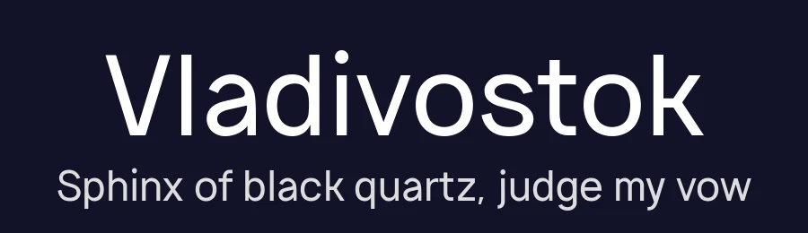 Vladivostok by Michael Sharanda — Sans Serif Font — thumbnail 2