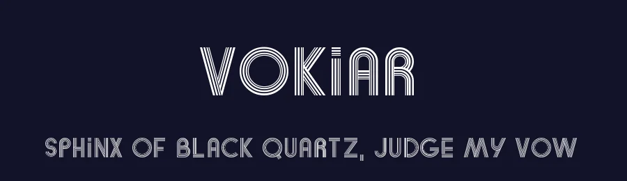 Vokiar by Maxim Raikov — Display Font — thumbnail 2