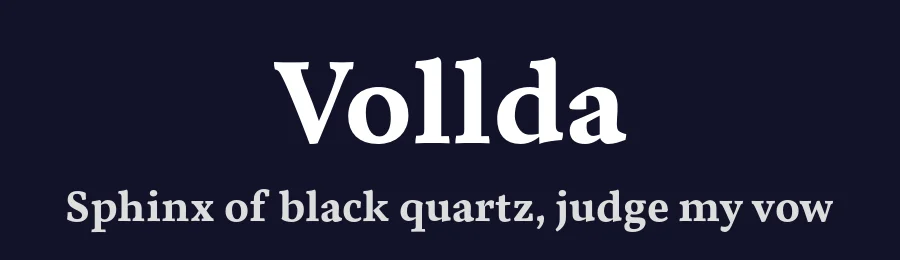 Vollda by Alexey Burba — Serif Font — thumbnail 2