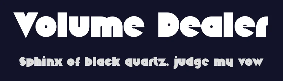 Volume Dealer by Rafael Nascimento — Display Font — thumbnail 2