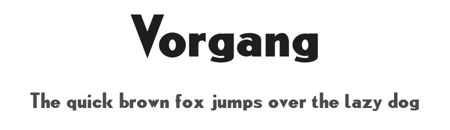 Vorgang by Peter Wiegel — Sans Serif Font
