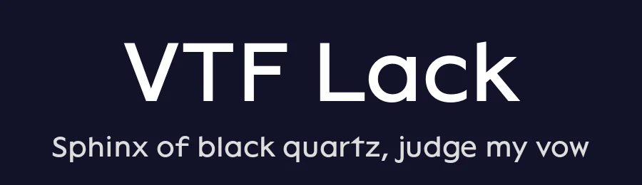 VTF Lack by Adrien Midzic — Sans Serif Font — thumbnail 2