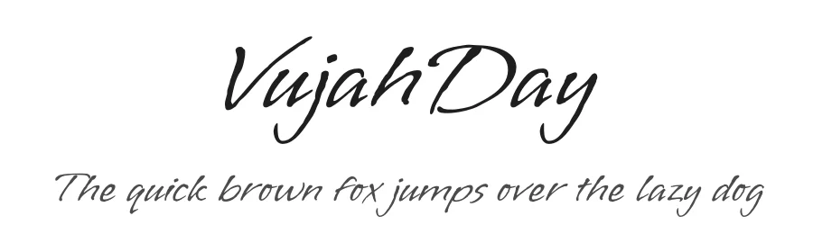 VujahDay by Robert E. Leuschke — Script Handwritten Font