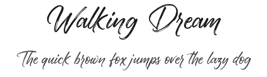Walking Dream by Vunira Design — Script Handwritten Font