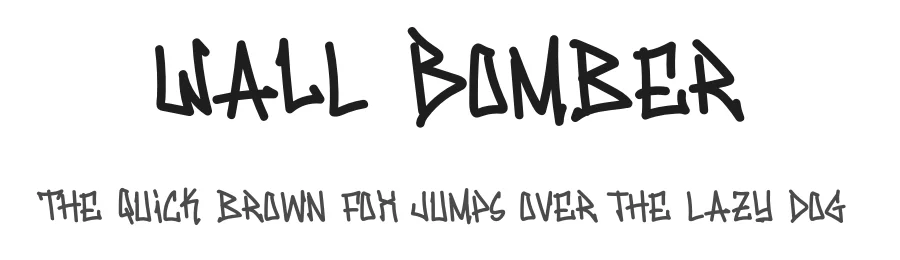 Wall Bomber by Sahirul Puguh — Script Handwritten Font