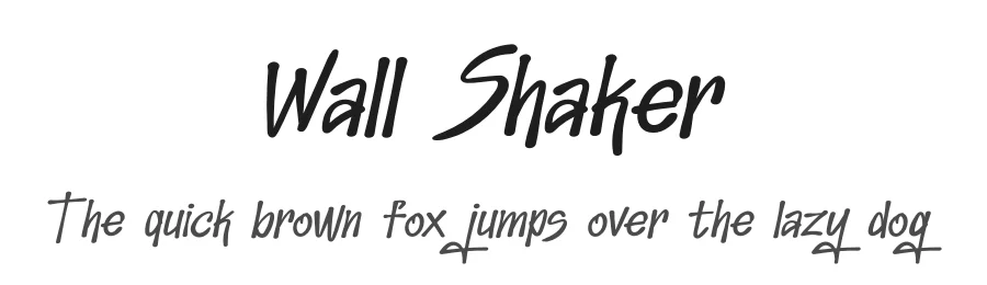 Wall Shaker by IDEBARENG — Script Handwritten Font