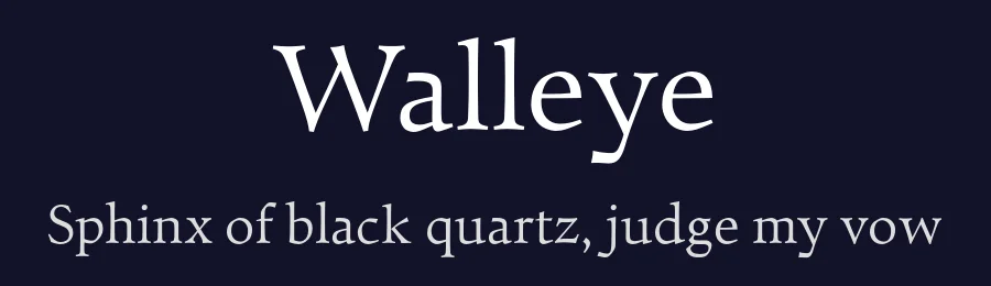Walleye by Nathanael Bonnell — Serif Font — thumbnail 2