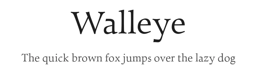 Walleye by Nathanael Bonnell — Serif Font