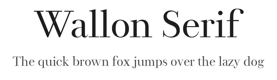 Wallon Serif — Serif Font