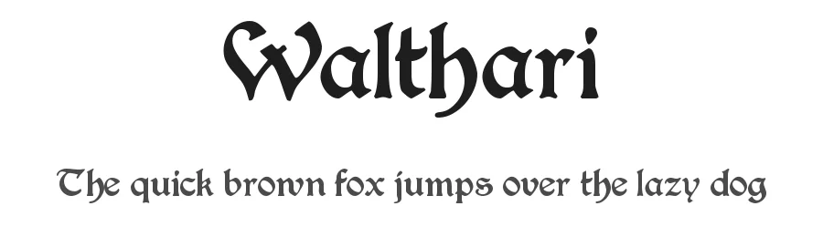Walthari by Peter Wiegel — Serif Font