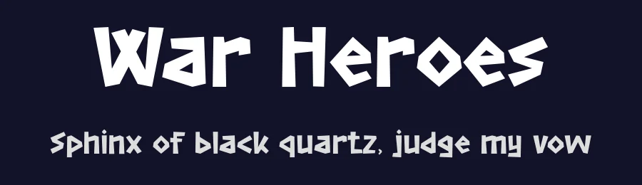 War Heroes by PINISIART TEAM — Display Font — thumbnail 2