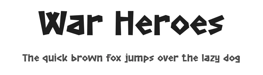 War Heroes by PINISIART TEAM — Display Font