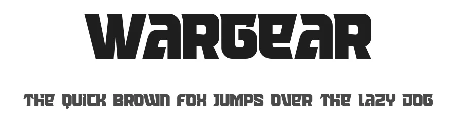 Wargear by Jarnawi Saja — Display Font