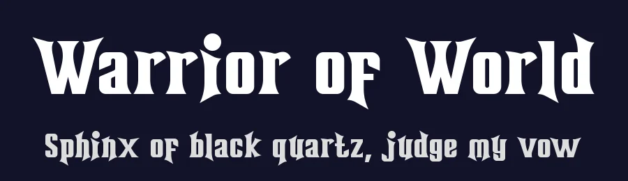 Warrior of World by Wildan Suprian Syah — Display Font — thumbnail 2