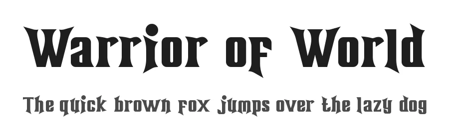 Warrior of World by Wildan Suprian Syah — Display Font