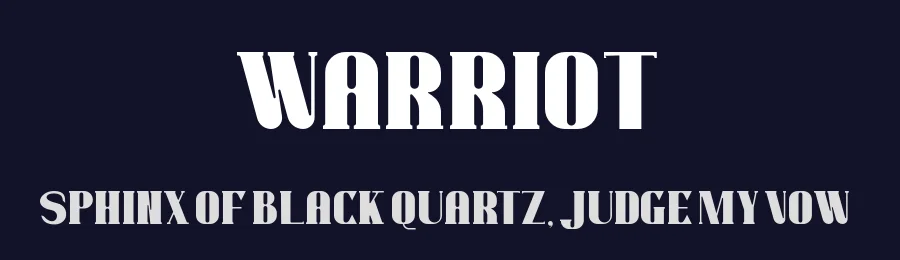 Warriot — Serif Font — thumbnail 2