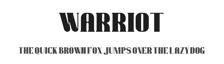 Warriot — Serif Font