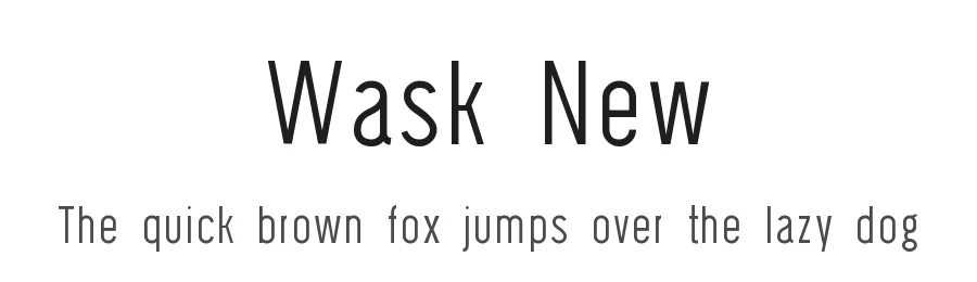 Wask New — Sans Serif Font
