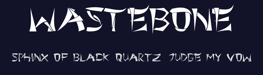 Wastebone by Ahmad Kartiwa — Display Font — thumbnail 2