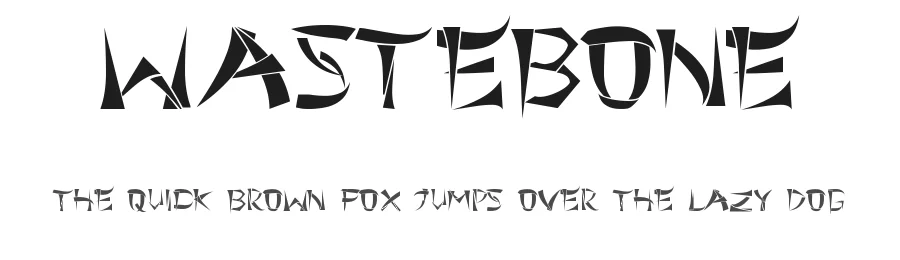 Wastebone by Ahmad Kartiwa — Display Font
