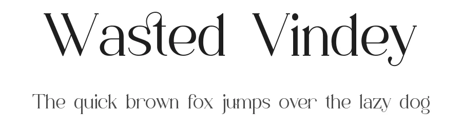Wasted Vindey by Ahmad Muslimin — Serif Font