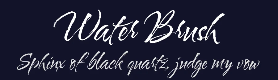 Water Brush by Robert E. Leuschke — Script Handwritten Font — thumbnail 2