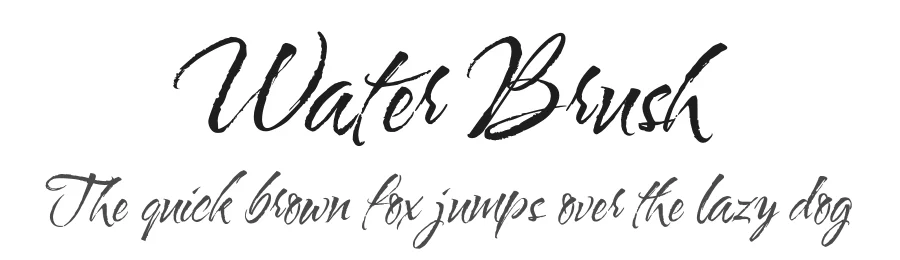 Water Brush by Robert E. Leuschke — Script Handwritten Font