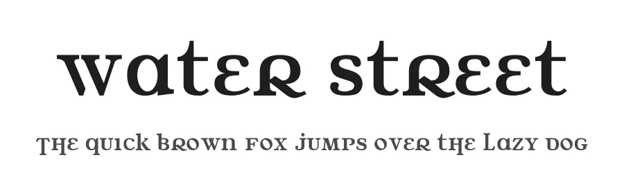 Water Street by Darren Rigby — Serif Font