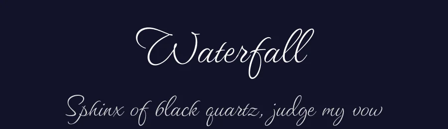 Waterfall by Robert E. Leuschke — Script Handwritten Font — thumbnail 2