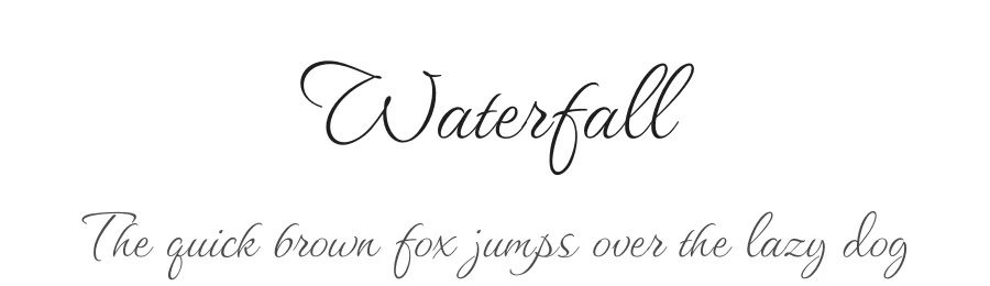 Waterfall by Robert E. Leuschke — Script Handwritten Font