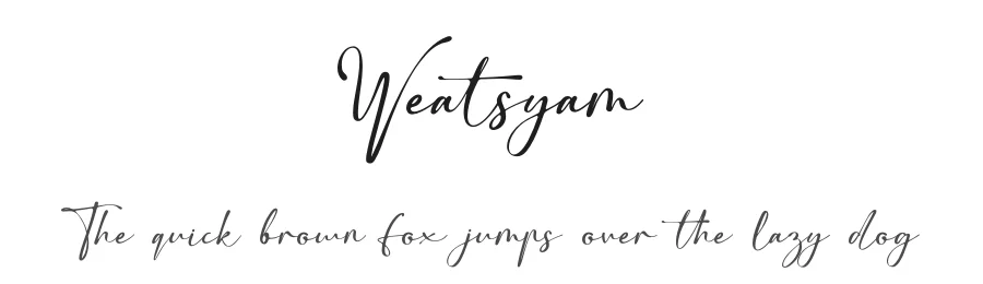 Weatsyam by Sealoung+Saiful Anwar — Script Handwritten Font
