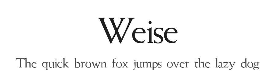 Weise — Serif Font