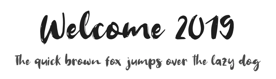 Welcome 2019 by Khurasan — Script Handwritten Font