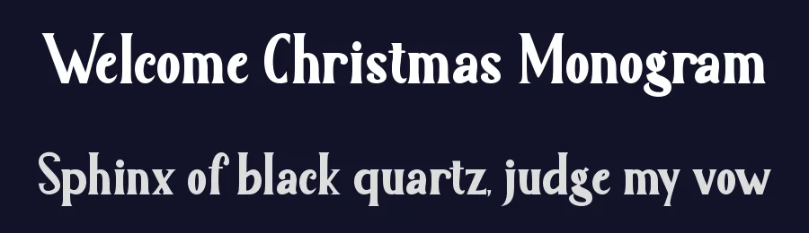 Welcome Christmas Monogram by Yoga Letter 2022 (Isroni Yoga Prasetya) — Display Font — thumbnail 2