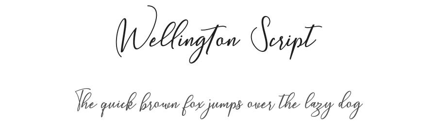 Wellington Script by Fajriadi — Script Handwritten Font