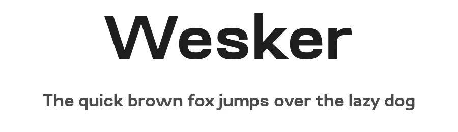 Wesker by Mhd Husaini — Sans Serif Font