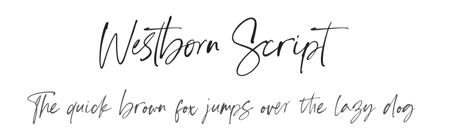 Westborn Script by Muhamad Yusron  Billah — Script Handwritten Font
