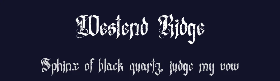 Westend Ridge — Display Font — thumbnail 2